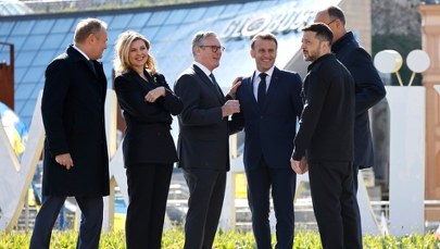 Tusk, Macron, Merz i Starmer w Kijowie. "Zwiększymy presję na Rosję"