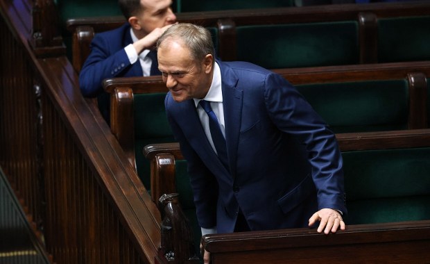 Tusk: Na twarzy Nawrockiego maluje się "niemalże rozpacz"
