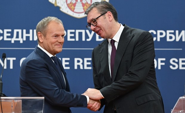 Tusk spotkał się z prezydentem Serbii. "Bardzo dziękuję za ten gest"