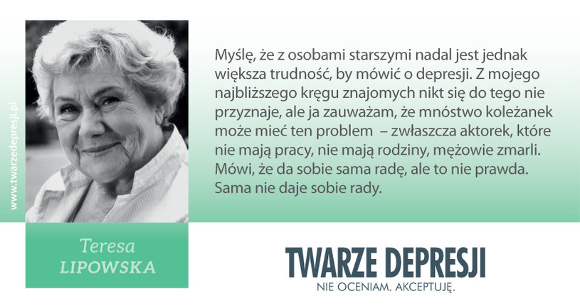 "Twarze depresji. Nie oceniam. Akceptuję" /materiały prasowe