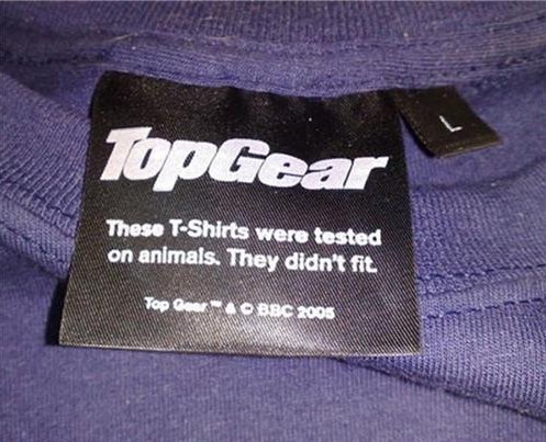 Twórcy koszulek Top Gear przyznali się, że testowali je na zwierzętach... /materiały prasowe