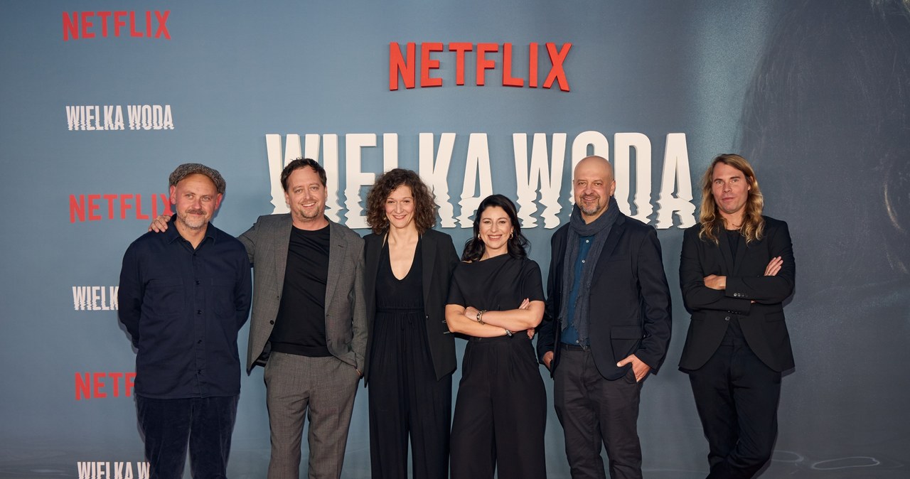 Twórcy serialu "Wielka woda" na premierowym pokazie produkcji Netfliksa /Robert Pałka / Netflix /materiały prasowe