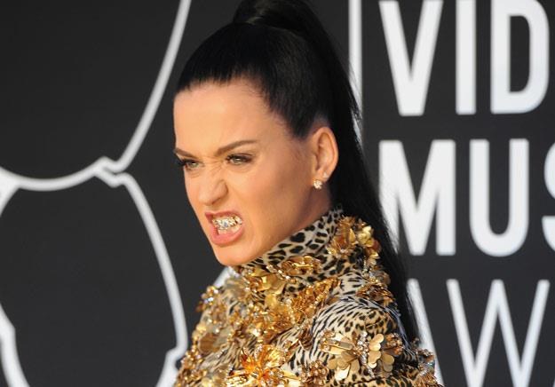 "Tygrysia" Katy Perry warczy i szczerzy kły (fot. Jamie McCarthy) /Getty Images/Flash Press Media
