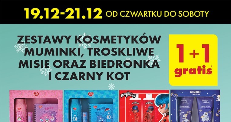 Tylko do soboty! Zestawy kosmetyczne 1+1 GRATIS w Biedronce z Waszymi ulubionymi bohaterami! /Biedronka /INTERIA.PL