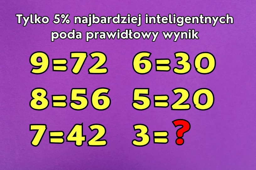 Tylko nieliczni znajdą poprawną odpowiedź na tę zagadkę. Ile wynosi liczba trzy?