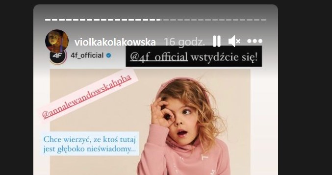 Tym razem Viola ma kilka rad dla Anny Lewandowskiej (Screen:instagram.com/violkakolakowska) /Instagram