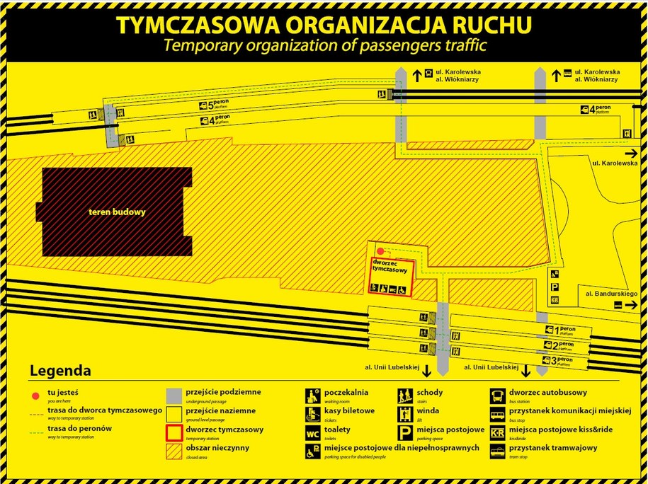 Tymczasowa organizacja ruchu na dworcu Łódź Kaliska /PKP PKL /Materiały prasowe