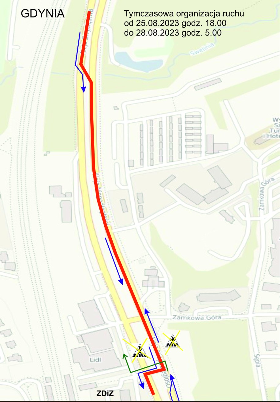 Tymczasowa organizacja ruchu /materiały prasowe /Materiały prasowe