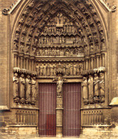 Tympanon, katedra Notre-Dame, Amiens, Francja /Encyklopedia Internautica