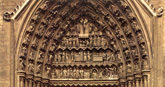 Tympanon, katedra Notre-Dame, Amiens, Francja /Encyklopedia Internautica