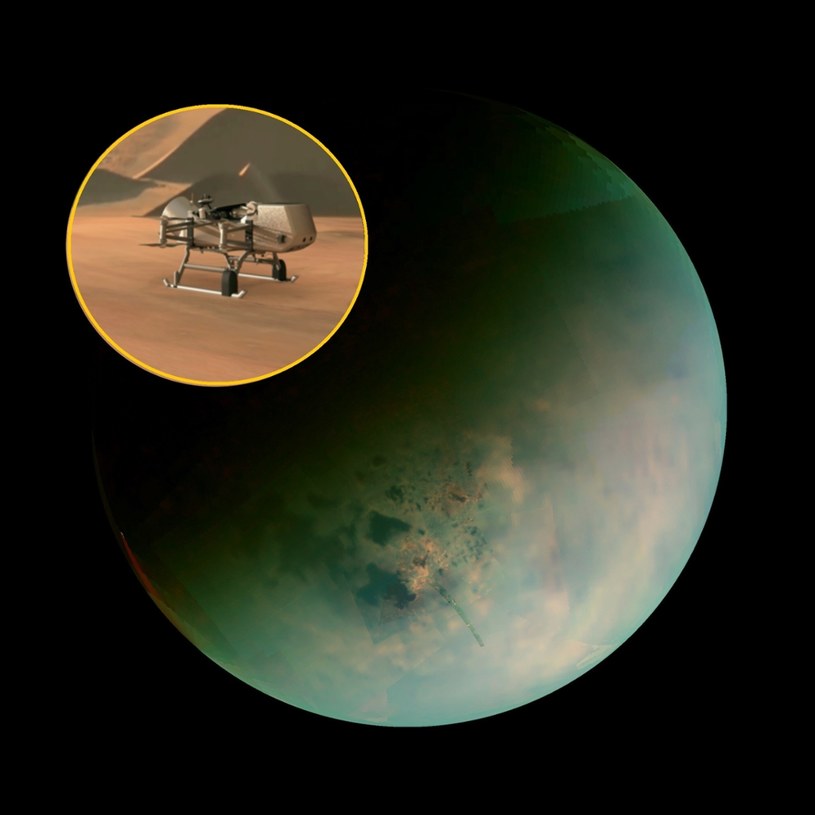 Tytan (5150 kilometrów średnicy) jest największym księżycem Saturna, z gęstą azotową atmosferą /East News