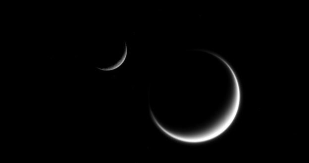 Tytan, Reja i Mimas w obiektywie sondy Cassini. /NASA