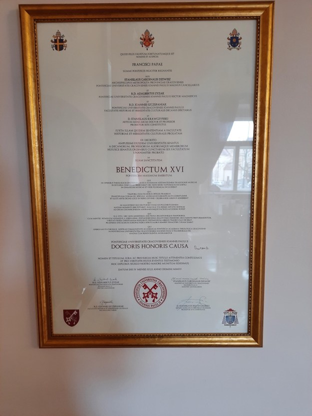 Tytuł doktora honoris causa dla Benedykta XVI /Marek Wiosło /RMF FM