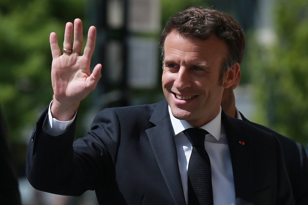 Ubiegający się o reelekcję Emmanuel Macron /Christophe Petit-Tesson /PAP/EPA