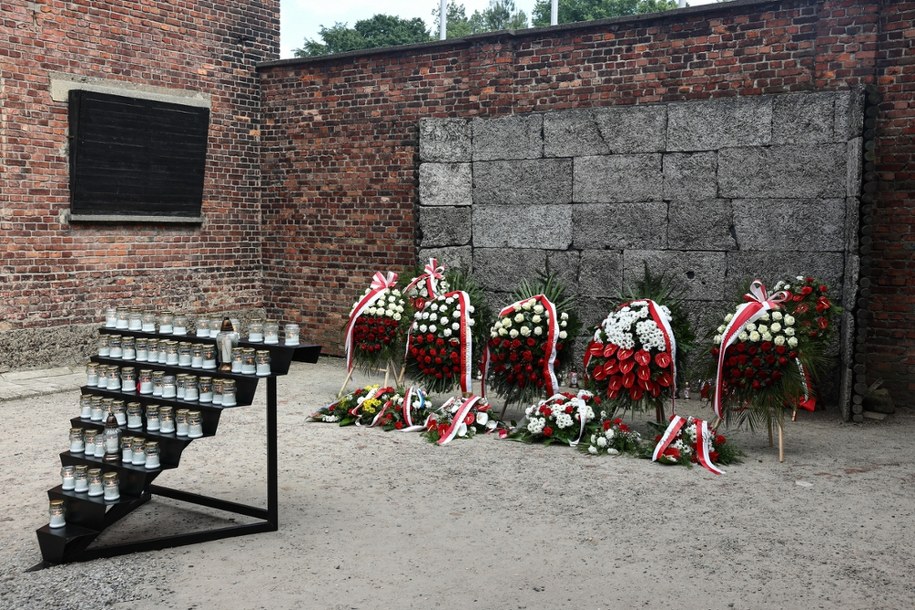 Ubiegłoroczne obchody pierwszego transportu polskich więźniów do KL Auschwitz, upamiętnienie pod Ścianą Śmierci /Art Service /PAP