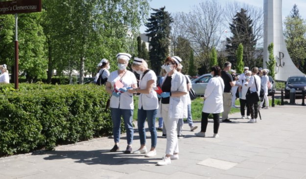 Ubiegłotygodniowy protest pielęgniarek w Warszawie /Piotr Szydłowski /RMF FM