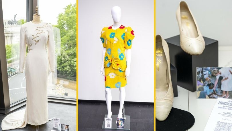 Ubrania i buty, które będą licytuowane na aukcji Princess Diana's Style&A Royal Collection 26 czerwca /Cover Images/East News /East News
