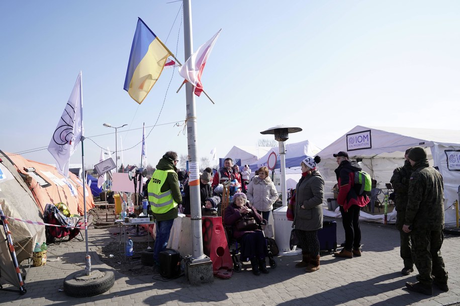 Uchodźcy na granicy w Medyce /Anna Voitenko / Ukrinform /PAP