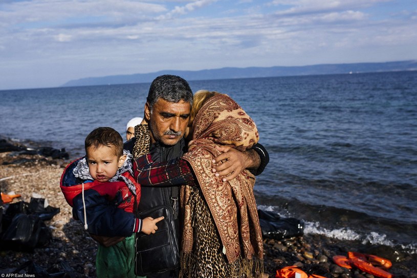 Uchodźcy na Lesbos /AFP /East News