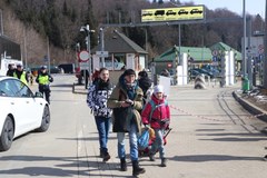 Uchodźcy na przejściu granicznym w Krościenku