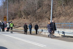 Uchodźcy na przejściu granicznym w Krościenku