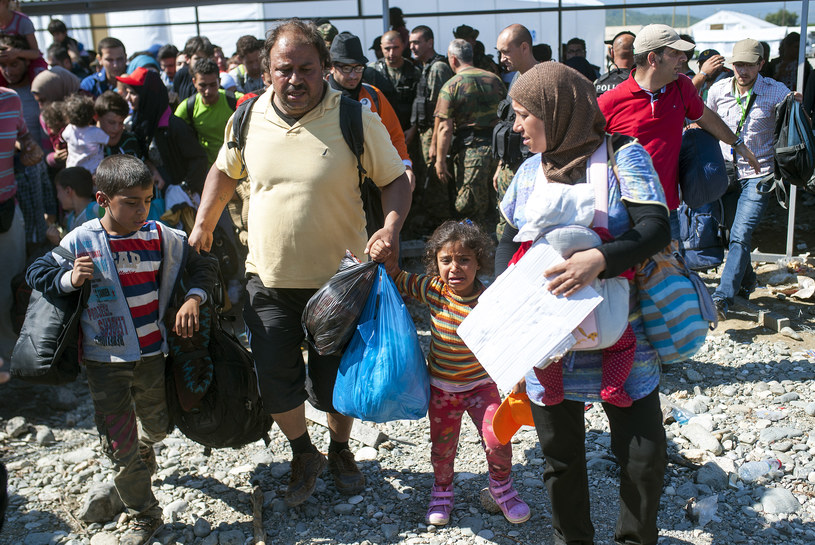 Uchodźcy w Macedonii /AFP
