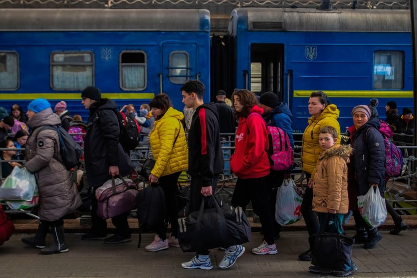 Uchodźcy z Mariupola na dworcu w Kijowie /SOPA Images/Sipa USA /East News