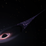 "Uciekająca” czarna dziura zostawia za sobą łańcuch gwiazd 