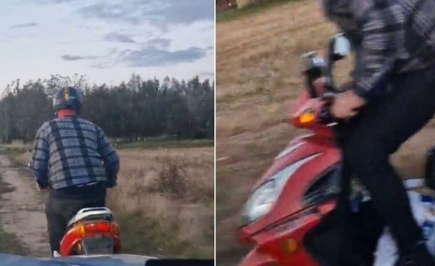 Uciekał na skuterze aż się kurzyło. Policja pokazała zaskakujący finał [FILM]