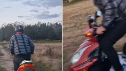 Uciekał na skuterze aż się kurzyło. Policja pokazała zaskakujący finał [FILM]