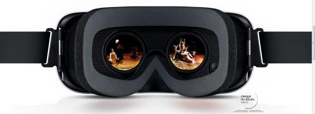 Uczestnictwo w spektaklu Cirque du Soleil - jeden z "Experiences" oferowanych przez Gear VR. Zdjęcia i filmy nigdy nie oddadzą wrażeń z obcowania z VR /materiały prasowe