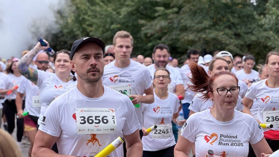 Uczestnicy biegu /Jacek Skóra /RMF FM