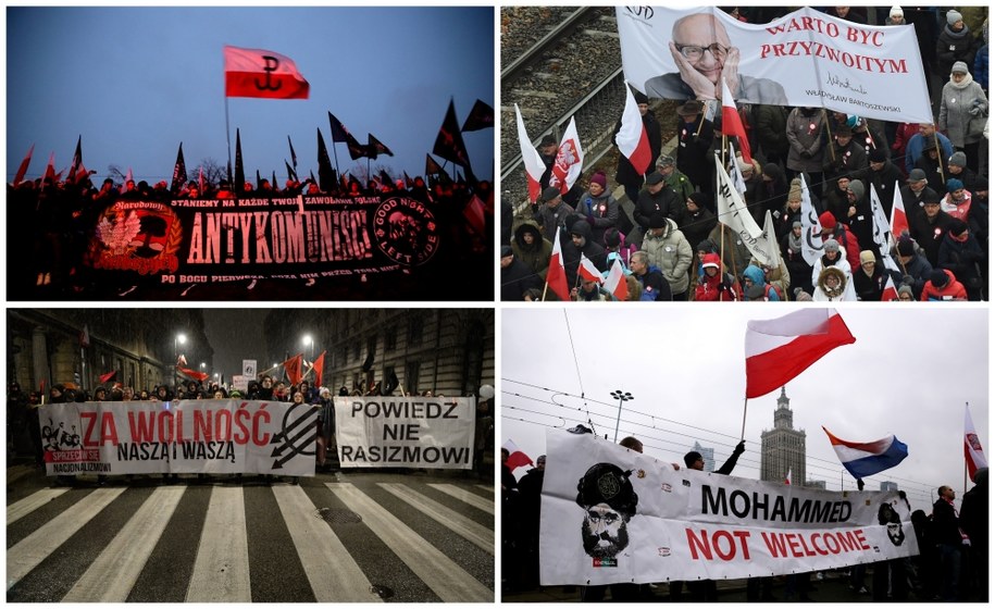 Uczestnicy manifestacji w Warszawie /Jacek Turczyk, Tomasz Gzell, Radek Pietruszka /PAP