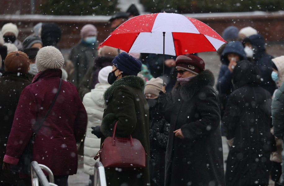 Uczestnicy marszu emerytów w Mińsku / 	STR   /PAP/EPA