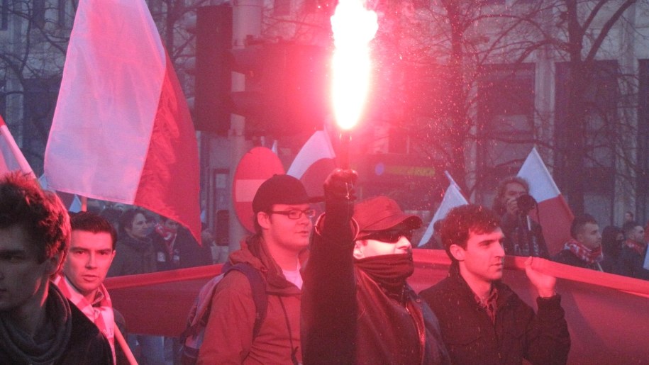 Uczestnicy Marszu Niepodległości w Warszawie /Michał Dukaczewski /RMF FM