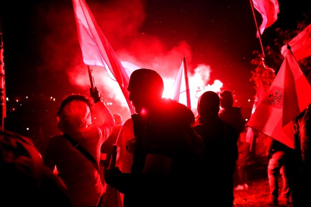 Uczestnicy Marszu Niepodległości w Warszawie /Tomasz Gzell /PAP
