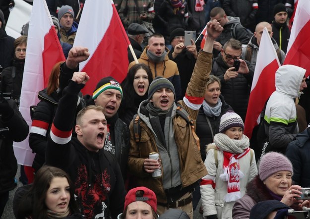 Uczestnicy Marszu Niepodległości /Tomasz Gzell /PAP