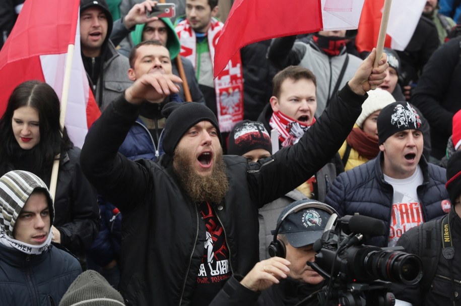 Uczestnicy Marszu Niepodległości /Tomasz Gzell /PAP