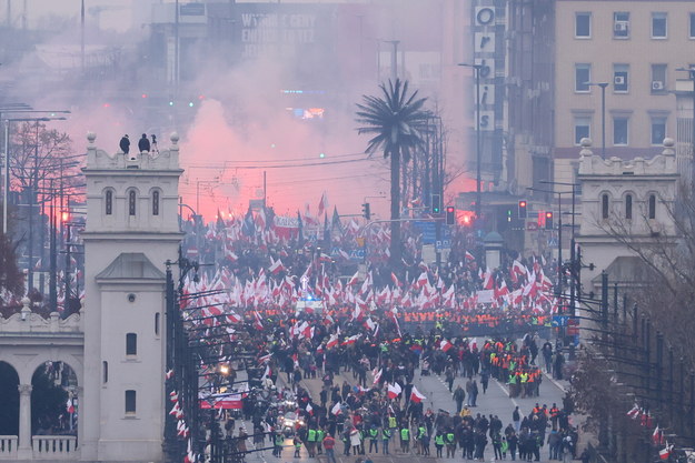 Uczestnicy Marszu Niepodległości / 	Leszek Szymański    /PAP