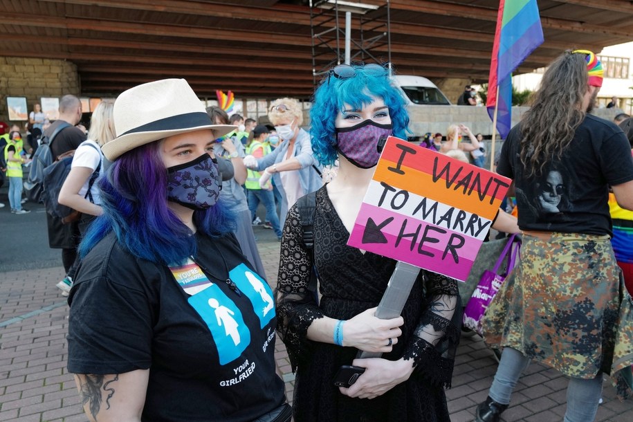 Uczestnicy Marszu Równości w Katowicach /Andrzej  Grygiel /PAP