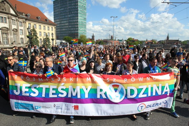 Uczestnicy marszu /PAP/Piotr Wittman /PAP