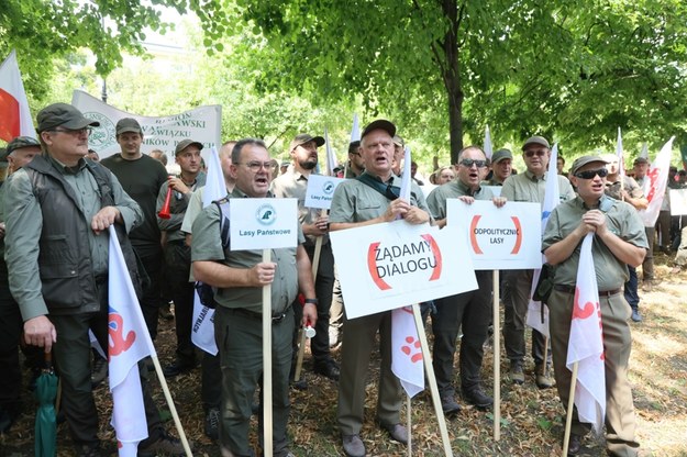 Uczestnicy protestu /Wojciech Olkuśnik /East News