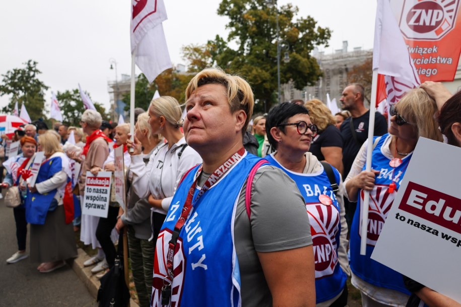 Uczestnicy protestu /Albert Zawada /PAP