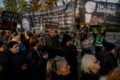 Uczestniczki Ogólnopolskiego II Strajku Kobiet przed Sejmem