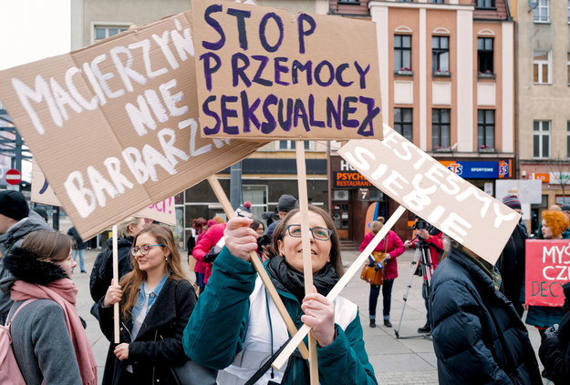 Uczestniczki Śląskiej Manify / 	Andrzej Grygiel    /PAP