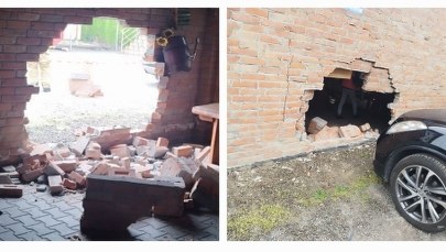 Uderzył autem w lokal gastronomiczny i zrobił w nim......dziurę