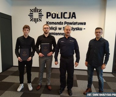 Ujęli pijanego kierowcę. Policjanci podziękowali uczniom technikum 