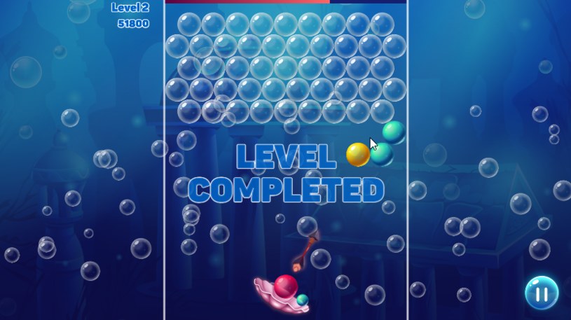 Ukończenie poziomu gry kulki Ocean Bubble Shooter /Click.pl