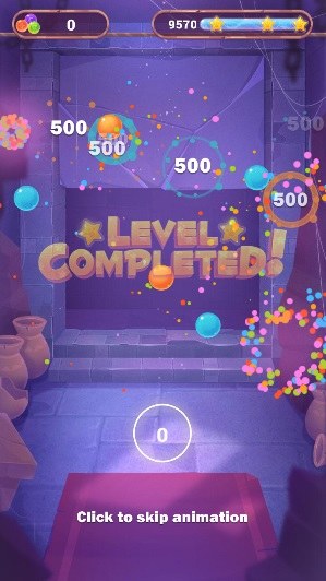 Ukończony poziom gry kulki Bubble Queen Cat /Click.pl