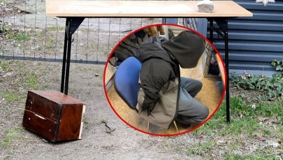 Ukradł skarbonkę z kościoła razem ze stołem. Wszystko uchwyciła kamera monitoringu 